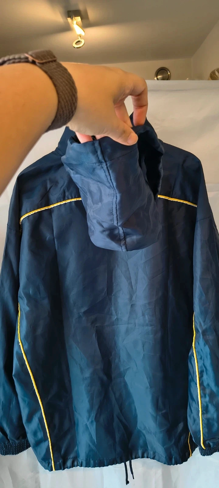 Mitre Casaco de chuva esportivo/Jaqueta XL - Azul Marinho/Amarelo - Leve e confortável |#297 – photo 6